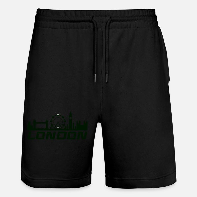 Skyline de Londres - Short de jogging bio TRAINER Stanley/Stella unisexe - noir