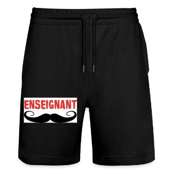 ENSEIGNANT - Short de jogging bio TRAINER Stanley/Stella unisexe - noir - Devant - Nik (191cm) & Marisol (170cm)