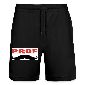 PROF - Short de jogging bio TRAINER Stanley/Stella unisexe - noir - Devant - Nik (191cm) & Marisol (170cm)