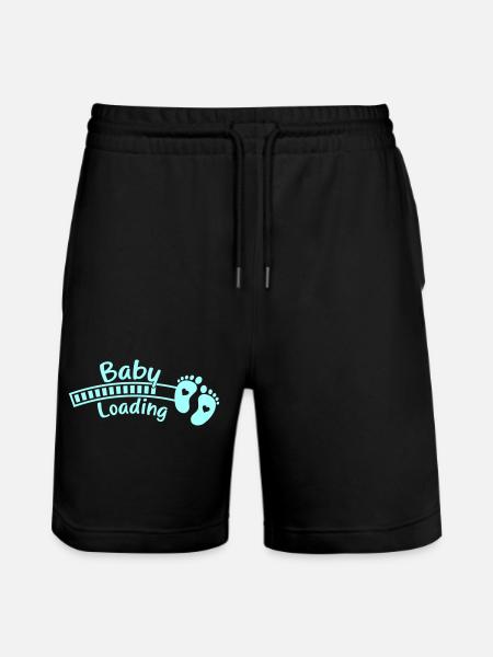 baby babyfüße loading - Stanley/Stella Unisex Bio Joggingshorts Trainer - Schwarz