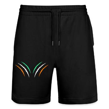 Griffes Irlande 2 - Short de jogging bio TRAINER Stanley/Stella unisexe - noir - Devant - Nik (191cm) & Marisol (170cm)
