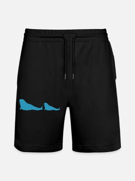 Walrus 2 - Stanley/Stella Trainer Unisex Organic Jogging Shorts - black