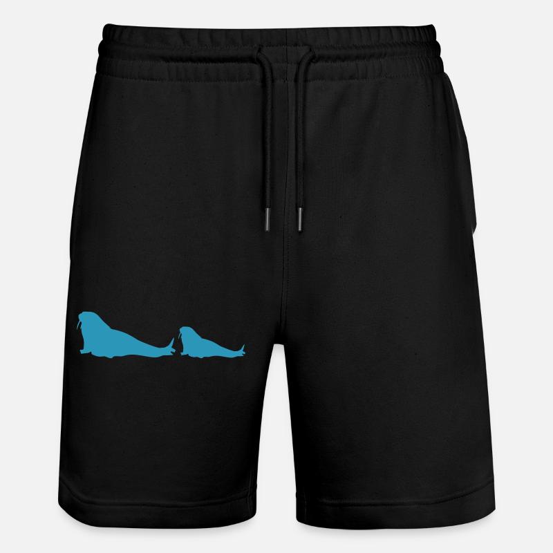 walross 2 - Stanley/Stella Unisex Bio Joggingshorts Trainer  - Schwarz
