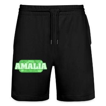 Gesundheit Amalia - Stanley/Stella Unisex Bio Joggingshorts Trainer  - Schwarz - Vorne - Nik (191cm) & Marisol (170cm)