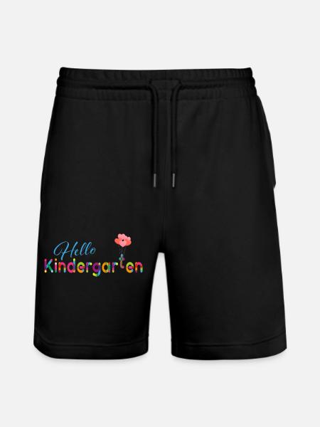 Hello Kindergarten - Stanley/Stella Trainer Unisex Organic Jogging Shorts - black