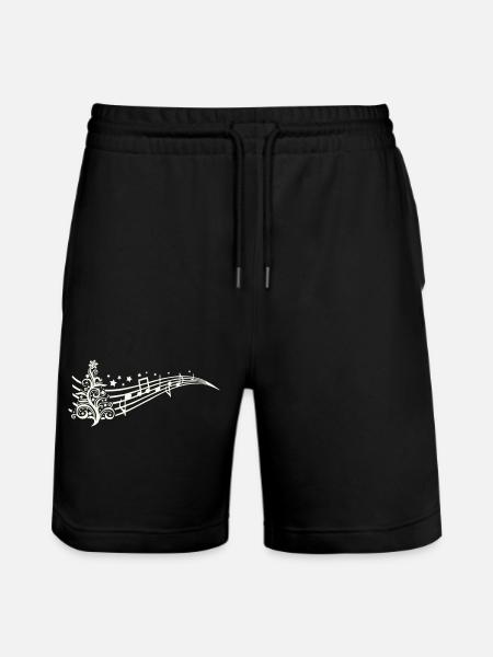 Christmas Sheet Music - Stanley/Stella Trainer Unisex Organic Jogging Shorts - black