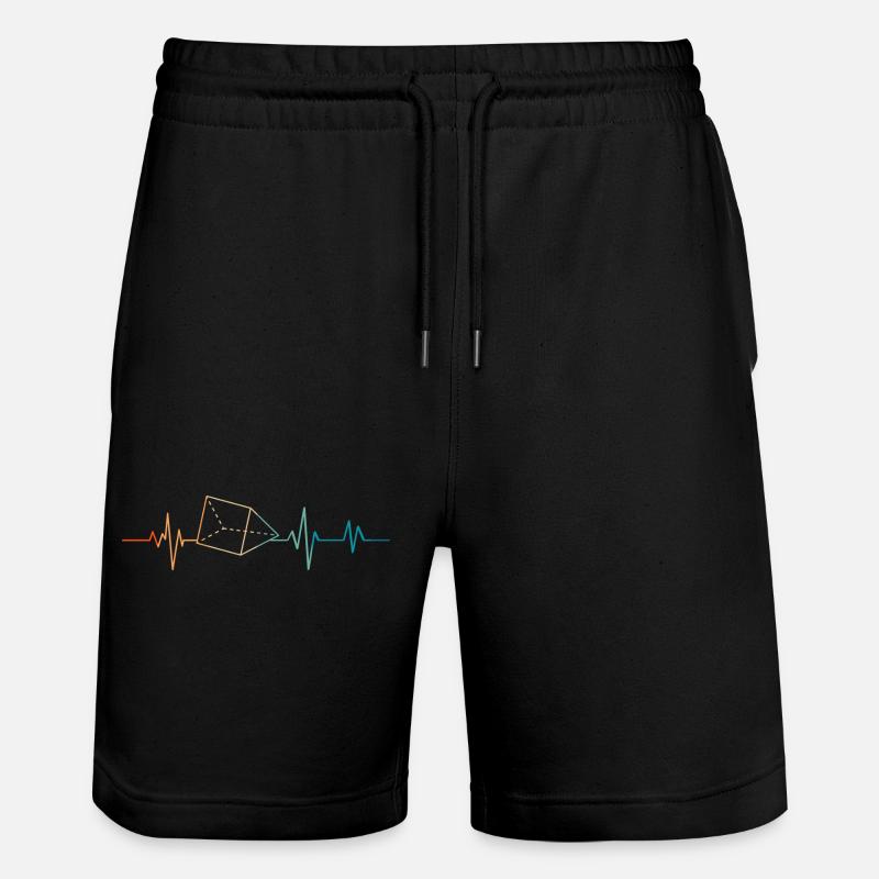 Retro Heartbeat Prisma - Stanley/Stella Unisex Bio Joggingshorts Trainer  - Schwarz