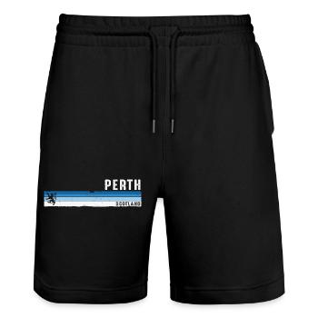Perth, Schottland: Landschaftliche Schönheit und kultureller Charme - Stanley/Stella Unisex Bio Joggingshorts Trainer  - Schwarz - Vorne - Nik (191cm) & Marisol (170cm)