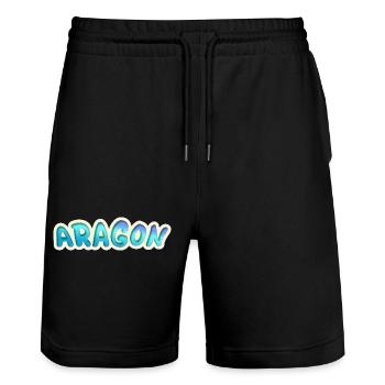 Job Aragon - Short de jogging bio TRAINER Stanley/Stella unisexe - noir - Devant - Nik (191cm) & Marisol (170cm)