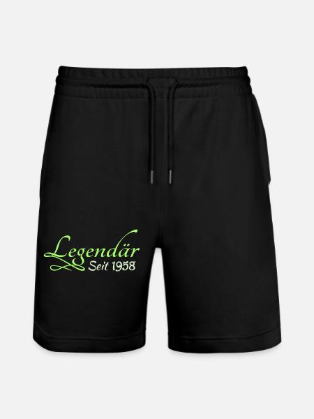 1958 - Stanley/Stella Unisex Bio Joggingshorts Trainer - Schwarz