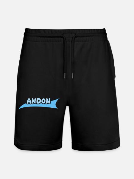 First name Andon - Stanley/Stella Trainer Unisex Organic Jogging Shorts - black