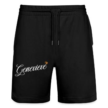 Genevieve Benutzerdefinierter Name für Frauen Kinder Kleinkinder - - Stanley/Stella Unisex Bio Joggingshorts Trainer  - Schwarz - Vorne - Nik (191cm) & Marisol (170cm)