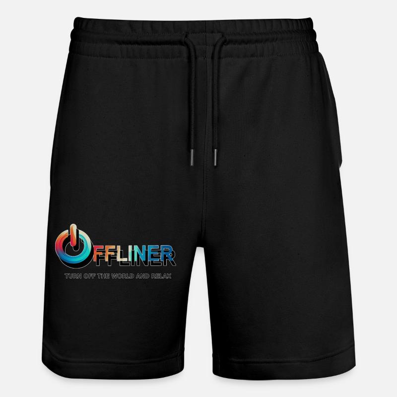 Turn Off - Stanley/Stella Trainer Unisex Organic Jogging Shorts - black