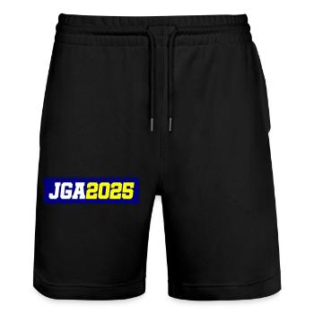 Jga 2025 - Stanley/Stella Unisex Bio Joggingshorts Trainer  - Schwarz - Vorne - Nik (191cm) & Marisol (170cm)