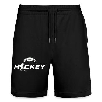 hockey - Stanley/Stella Unisex Bio Joggingshorts Trainer  - Schwarz - Vorne - Nik (191cm) & Marisol (170cm)