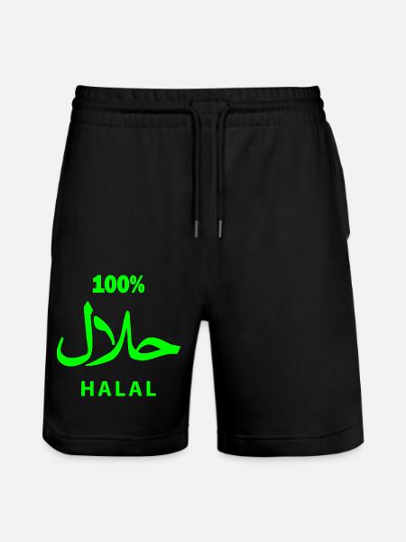 Halal - Stanley/Stella Unisex Bio Joggingshorts Trainer  - Schwarz
