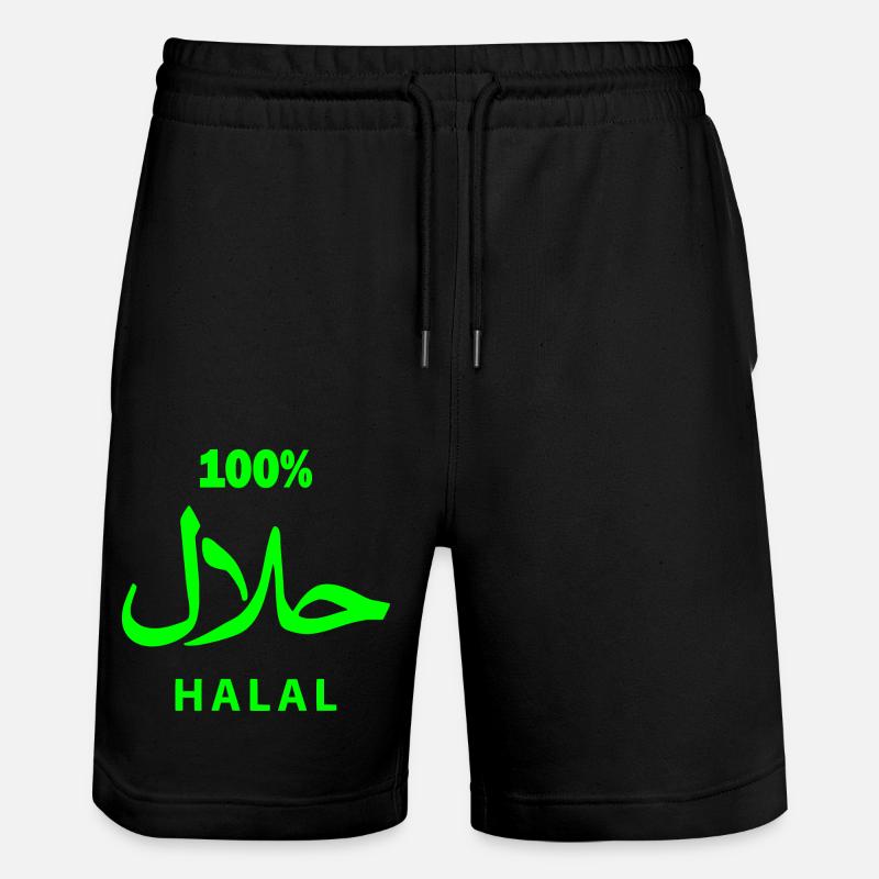 Halal - Stanley/Stella Unisex Bio Joggingshorts Trainer  - Schwarz
