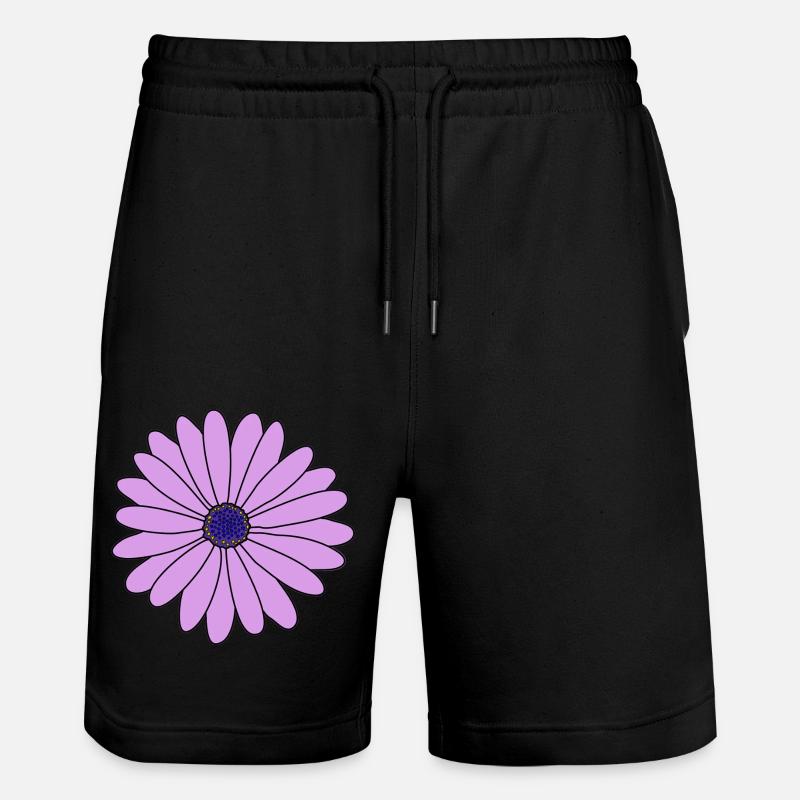 Blume lila Margerite - Stanley/Stella Unisex Bio Joggingshorts Trainer  - Schwarz