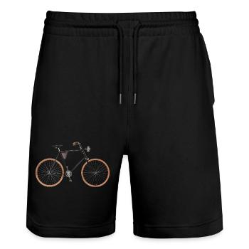 Vélo de sécurité - Short de jogging bio TRAINER Stanley/Stella unisexe - noir - Devant - Nik (191cm) & Marisol (170cm)