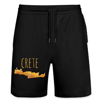 crete - Short de jogging bio TRAINER Stanley/Stella unisexe - noir - Devant - Nik (191cm) & Marisol (170cm)