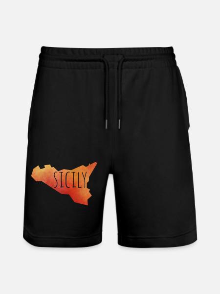 sicily - Stanley/Stella Unisex Bio Joggingshorts Trainer - Schwarz