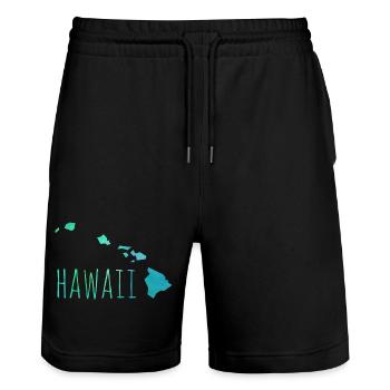 hawaii - Short de jogging bio TRAINER Stanley/Stella unisexe - noir - Devant - Nik (191cm) & Marisol (170cm)
