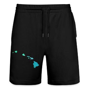 hawaii - Short de jogging bio TRAINER Stanley/Stella unisexe - noir - Devant - Nik (191cm) & Marisol (170cm)