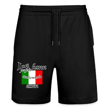 Perfekt Italienisch Geschenk - Stanley/Stella Unisex Bio Joggingshorts Trainer  - Schwarz - Vorne - Nik (191cm) & Marisol (170cm)