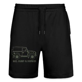 Mangez Sleep Defend - Short de jogging bio TRAINER Stanley/Stella unisexe - noir - Devant - Nik (191cm) & Marisol (170cm)