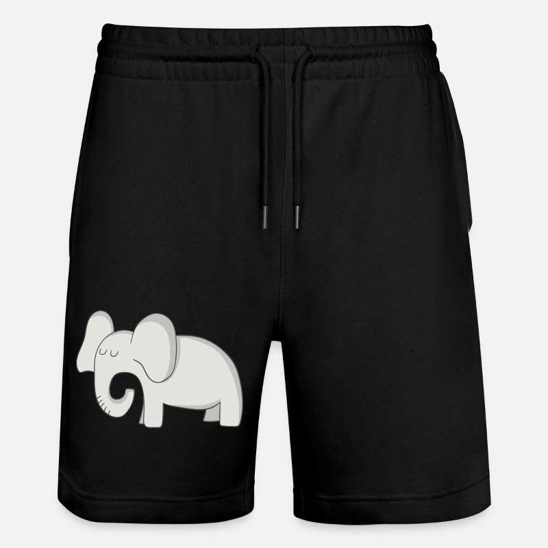 elephant - Stanley/Stella Trainer Unisex Organic Jogging Shorts - black