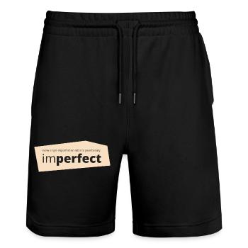 imperfect - Stanley/Stella Trainer Unisex Organic Jogging Shorts - black - Front - Nik (191cm) & Marisol (170cm)