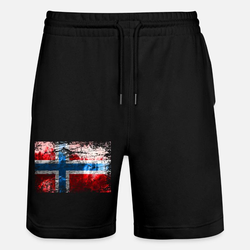 drapeau norvégien - Short de jogging bio TRAINER Stanley/Stella unisexe - noir