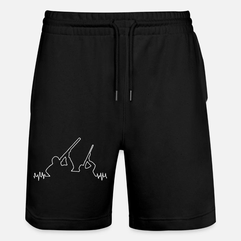 Customizable hunter T-shirt - Stanley/Stella Trainer Unisex Organic Jogging Shorts - black