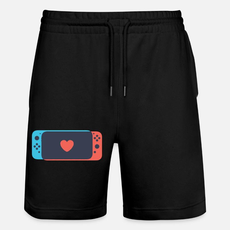 Schalten Sie Liebe - Stanley/Stella Unisex Bio Joggingshorts Trainer  - Schwarz