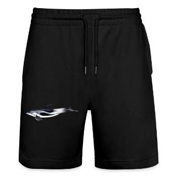 White-beaked dolphin - White beaked dolphin - Stanley/Stella Trainer Unisex Organic Jogging Shorts - black - Front - Nik (191cm) & Marisol (170cm)