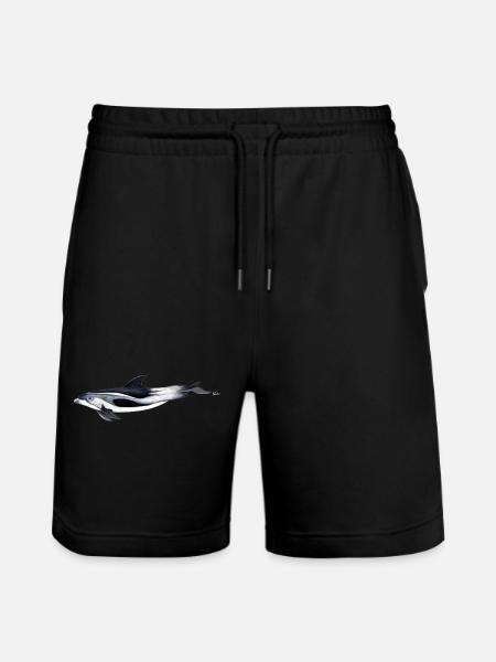 White-beaked dolphin - White beaked dolphin - Stanley/Stella Trainer Unisex Organic Jogging Shorts - black