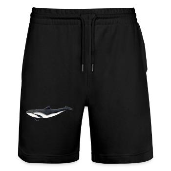 Common porpoise - harbor porpoise - marsouin - Stanley/Stella Trainer Unisex Organic Jogging Shorts - black - Front - Nik (191cm) & Marisol (170cm)