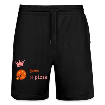 cooking - Stanley/Stella Trainer Unisex Organic Jogging Shorts - black - Front - Nik (191cm) & Marisol (170cm)
