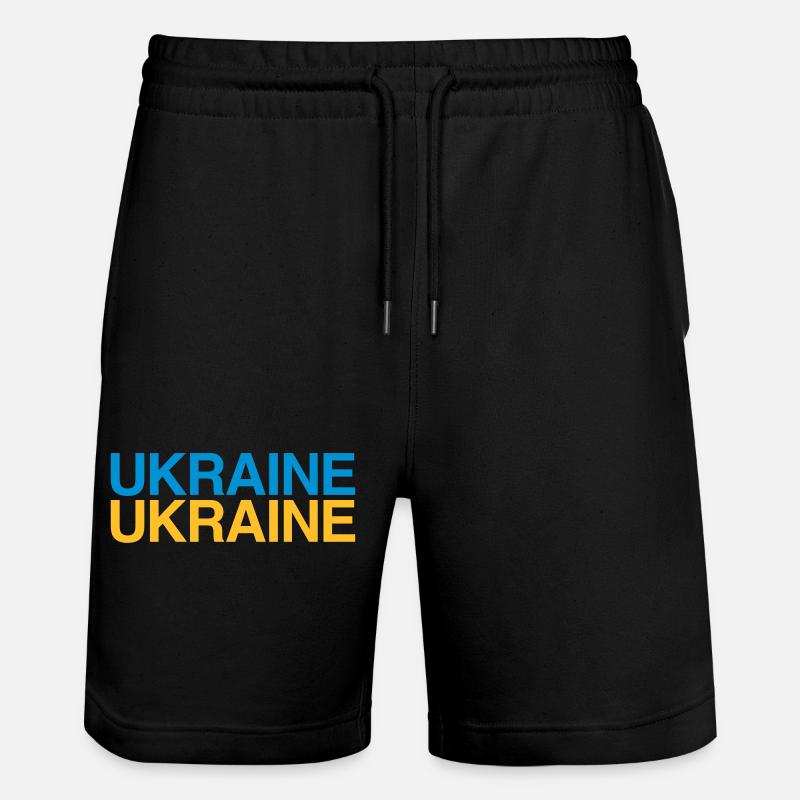UKRAINE Drapeau ukrainien - Short de jogging bio TRAINER Stanley/Stella unisexe - noir