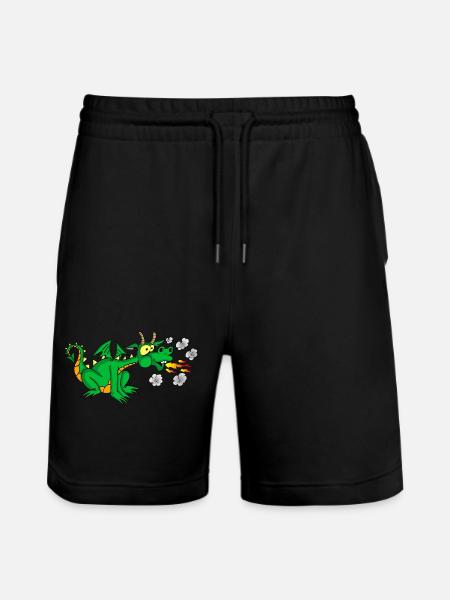 Dragon vert - Short de jogging bio TRAINER Stanley/Stella unisexe - noir