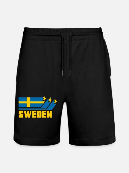 Suède / Suède - Drapeau / Cadeau - Short de jogging bio TRAINER Stanley/Stella unisexe - noir