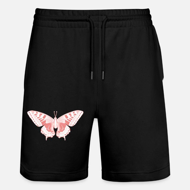 Papillon Rose Éthérée - Short de jogging bio TRAINER Stanley/Stella unisexe - noir