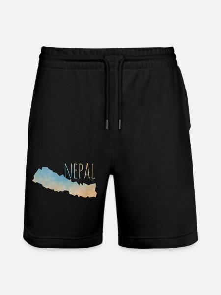 Nepal - Stanley/Stella Unisex Bio Joggingshorts Trainer - Schwarz