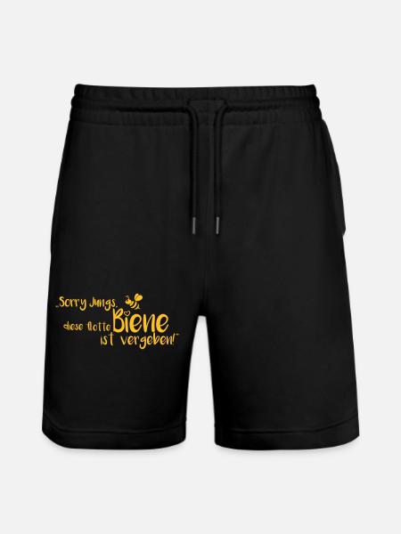 Junggesellenabschied flotte Biene - Stanley/Stella Unisex Bio Joggingshorts Trainer  - Schwarz
