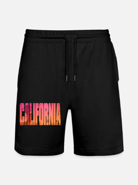 California - Stanley/Stella Trainer Unisex Organic Jogging Shorts - black