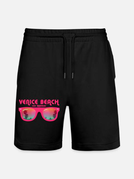 Venice Beach Los Angeles - Stanley/Stella Trainer Unisex Organic Jogging Shorts - black