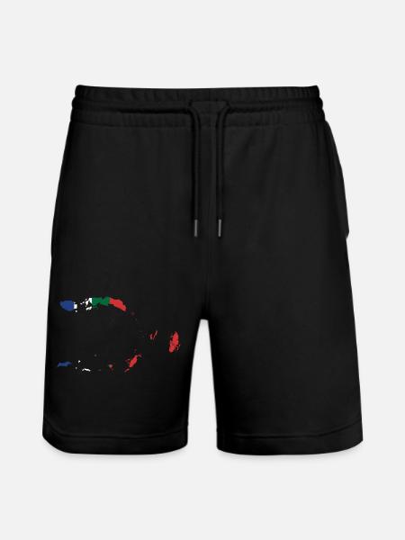 Maluku T Shirt RMS - Stanley/Stella Trainer Unisex Organic Jogging Shorts - black