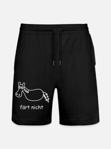 faert nicht - Stanley/Stella Unisex Bio Joggingshorts Trainer - Schwarz