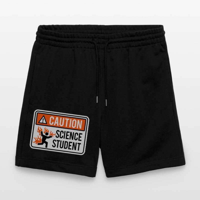 Caution science student - physics / chemistry Stanley/Stella Trainer Unisex Organic Jogging Shorts