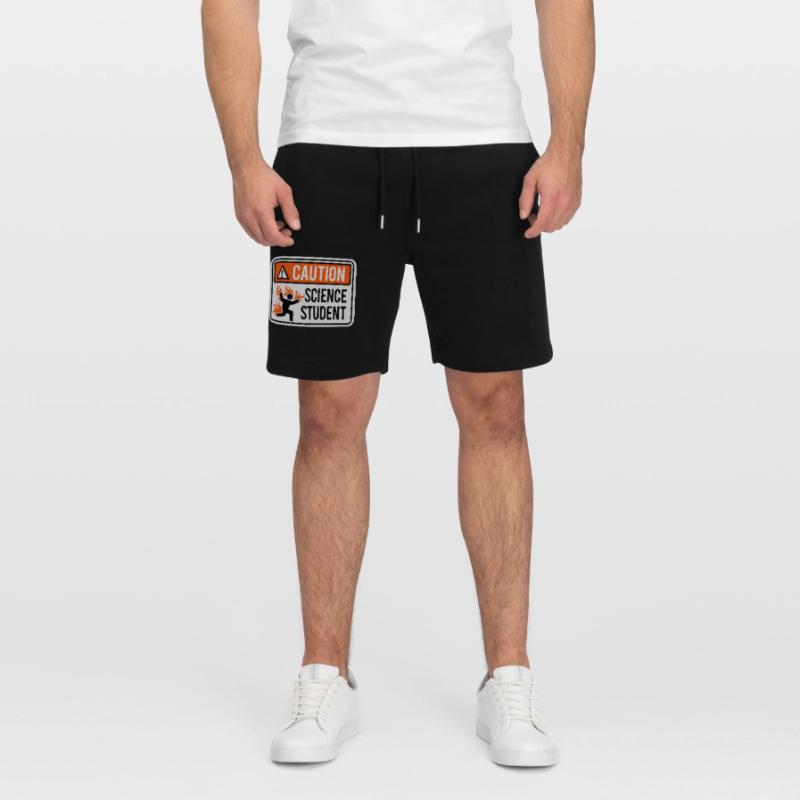 Caution science student - physics / chemistry Stanley/Stella Trainer Unisex Organic Jogging Shorts